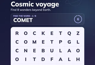 Cosmic voyage – Video di parole nascoste