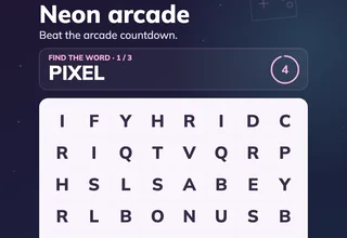 Neon arcade – Video di parole nascoste