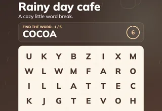 Rainy day cafe – Video di parole nascoste